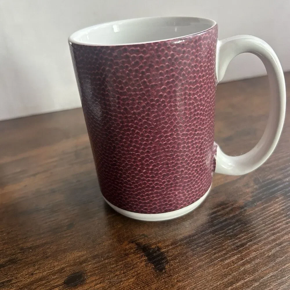 NFL The Duke Wilson Football Coffee Mug Cup Faux Leather Texture Laces